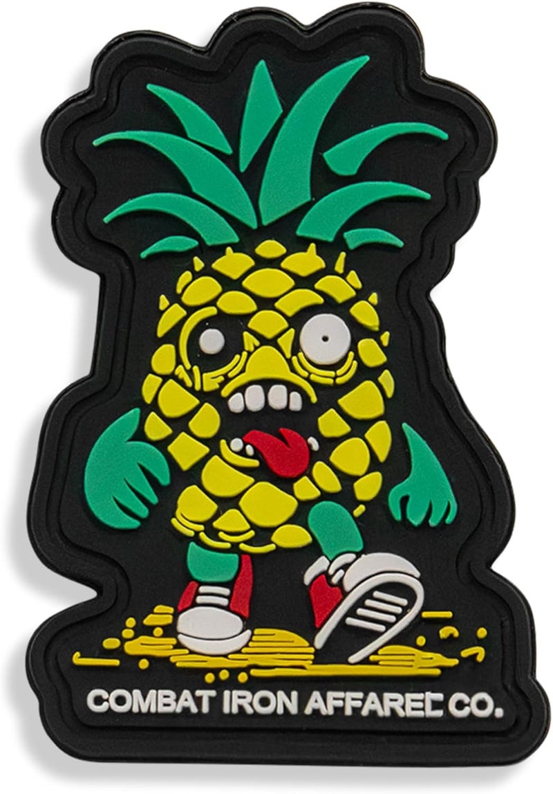 Combat Iron Tactical PVC Morale Patch – Rugged Hook Backed Patch for Military Gear, Hats, Vests & Packs – Kill Bad Vibes Pineapple Man - Image 1
